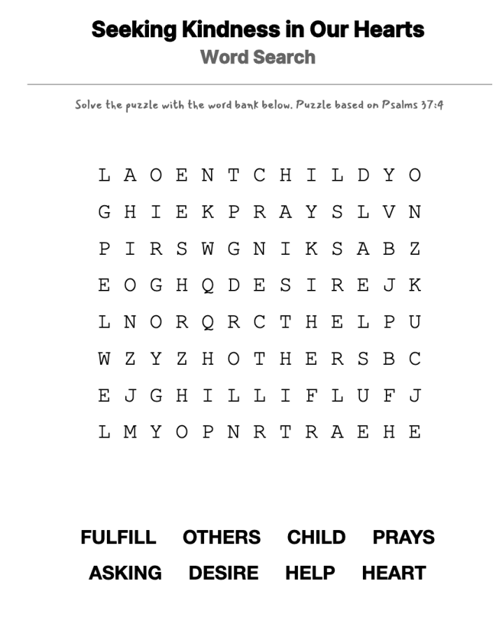 The Promise Book word-search